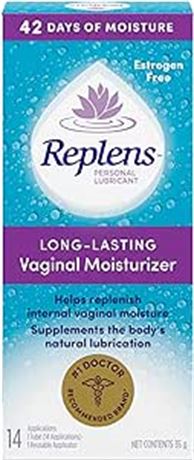 35ml Replens Long-Lasting Vaginal Moisturizer and Lubricant, 14 Applications