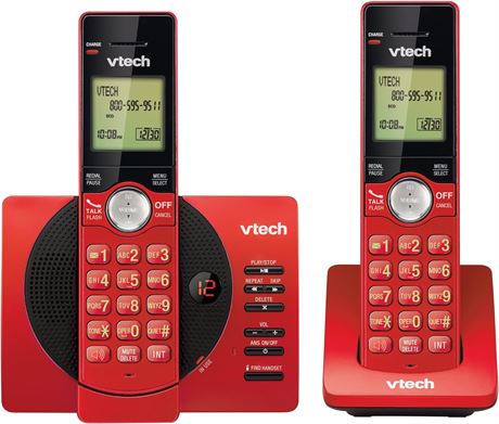 VTech DECT 6.0 Dual Handset Cordless Phones with ITAD, CID, Backlit Keypads