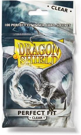 Dragon Shield 100 Standard Size Clear Perfect Fit Sleeves (1 Pack)