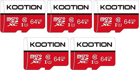 KOOTION 5-Pack 64GB Micro SD Card Class 10 Micro-SD