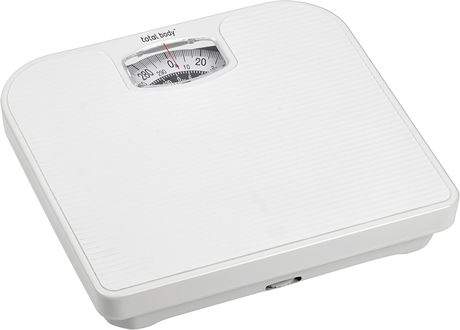 Total Body - Mechanical Personal Scale | Classic White Design, Accurate Weight