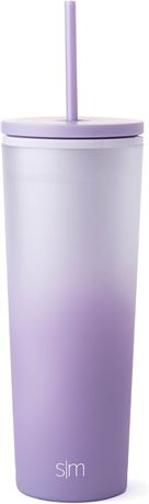 24oz Simple Modern Plastic Tumbler with Straw and Lid | Reusable Iced Coffee Cup