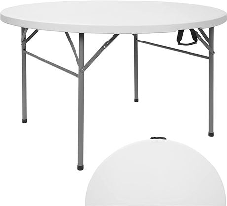 CAMP SOLUTIONS 4FT Round Table, Round Folding Table 48 inch