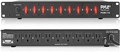 Rack Mountable Power Strip Surge Protector with Switch Control and 9 Outlets