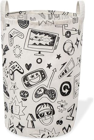 Safdie & Co. Printed Foldable Laundry Basket Gaming Multi-Color
