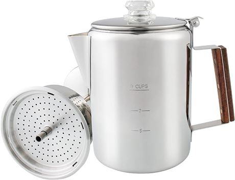 APOXCON Coffee Percolator, Stainless Steel Camping Coffee Pot