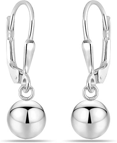 LeCalla Sterling Silver Jewelry Light-Weight Dangle Ball Drop