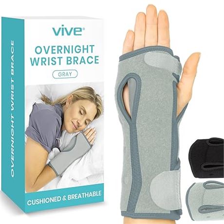 Vive Night Wrist Brace - Sleep Support for Left Right Hand