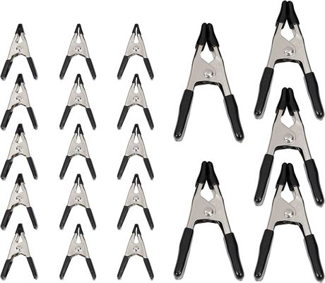 Basics 18-Piece Steel Spring Clamp Set - 13-Pieces 3/4-Inch, 5-Pieces 1-Inch
