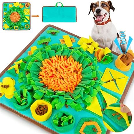 Pet Snuffle Mat for Dogs, 18.8" Dog Feeding Mat, Slow Feeder Dog Puzzle Toys