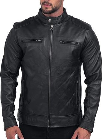 M Size FAUX Leather Jacket For Men