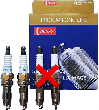 DENSO # 3461 IRIDIUM LONG LIFE Spark Plugs - SXU22HCR11S - 2 PCS