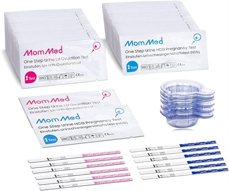 MomMed Ovulation Test Strips, Ovulation and Pregnancy Tests (LH50-HCG20)