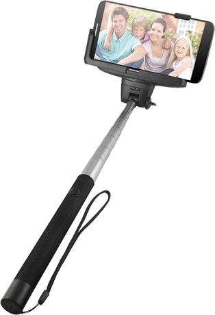 Blue - Ematic Selfie Stick Compatible with iPhone 4S or Newer, Samsung devices