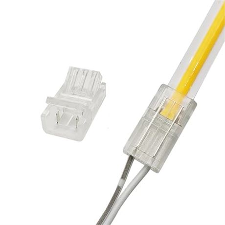 (Pack of 10) Biantie La 2-Pin 8mm COB LED Strip to Wire Connector