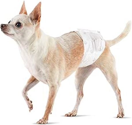 Amazon Basics Male Dog Wrap, Disposable Male Dog Diapers, X-Small, Pack of 30, W