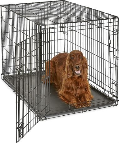 New World Pet Products Folding Metal Dog Crate; Single Door 42"
