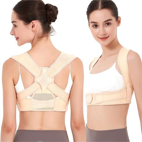 S/M - Posture Corrector for Women and Men, Breathable Back Brace for Posture