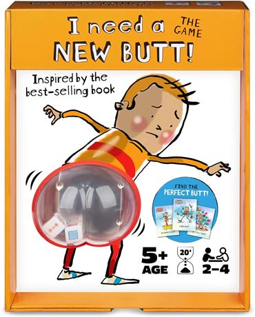 I Need a New Butt! The Game, Based on The Book with Butt Popper and Butt Cheek