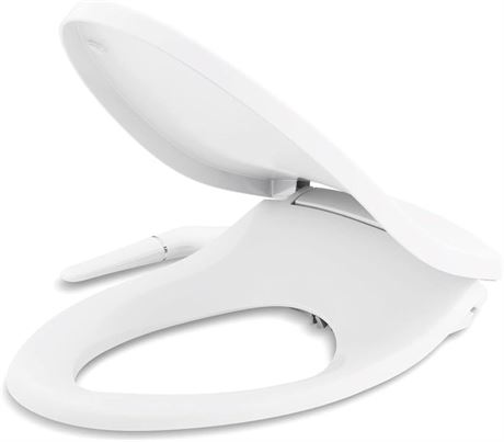 KOHLER K-5724-0 Puretide Elongated Manual Bidet Toilet Seat, White ``