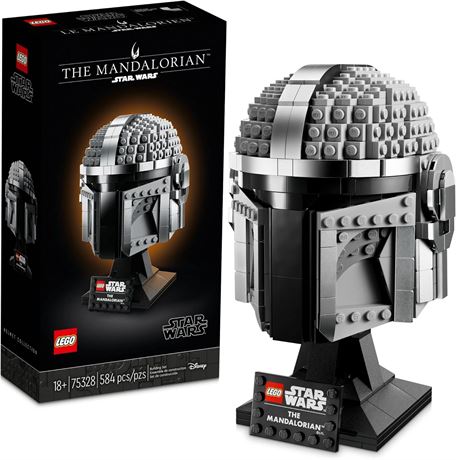 LEGO Star Wars The Mandalorian Helmet 75328 Buildable Model Kit, Display Collect