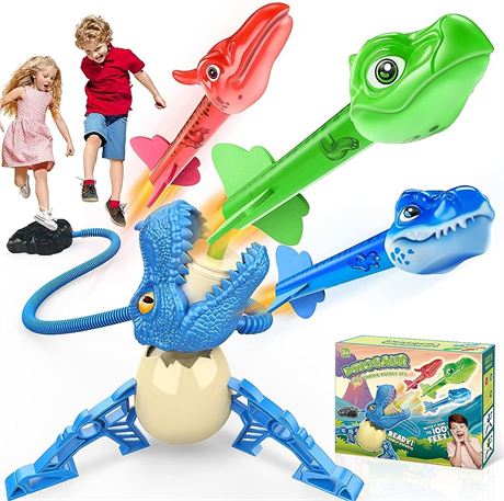 Outdoor Toys for Kids 3-12, Notique Dinosaurs Toys for Kids Rocket Launche