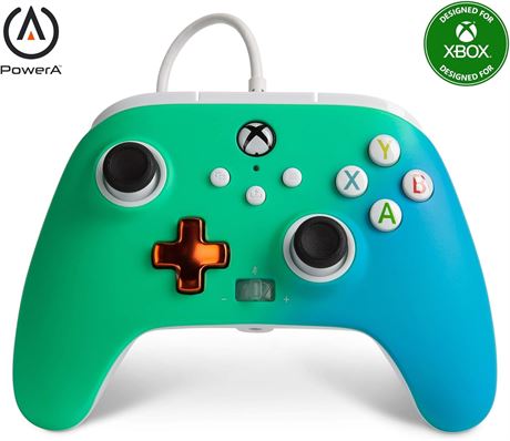 PowerA Enhanced Wired Controller for Xbox Series X and S, Seafoam Fade