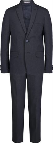US 18 Van Heusen Boys' Big 2-Piece Formal Suit Set, Bank Blue