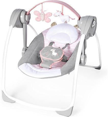 Ingenuity Comfort 2 Go Compact Portable 6-Speed Baby Swing with Music