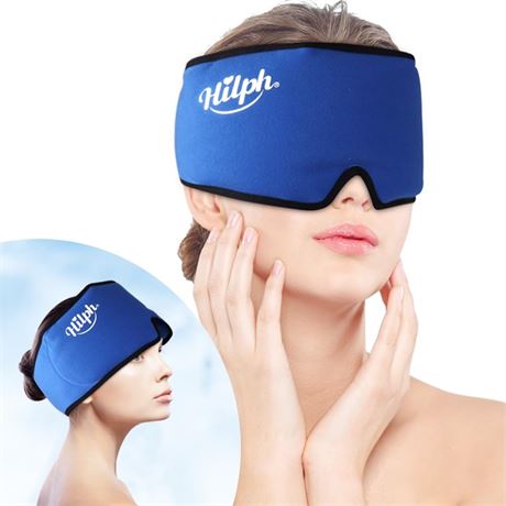Hilph Head Ice Pack Headache Relief Ice Wrap for Migraine, Reusable Hot & Cold