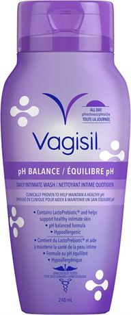 240 ml , Vagisil pH Balanced Feminine Wash for Intimate Areas and Sensitive Skin