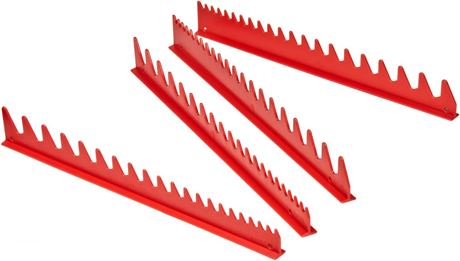 Ernst Manufacturing Wrench Rail Set with Magnetic Backing, 40 Tool, Red