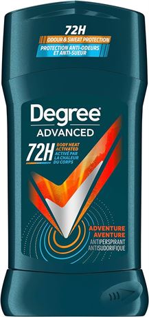 76g Degree Men Advanced Antiperspirant Stick for 72H Sweat & Odour Protection