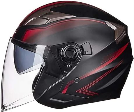 Motorcycle Helmet,Open-face Motorbike Racing Jet Helmet Adult
