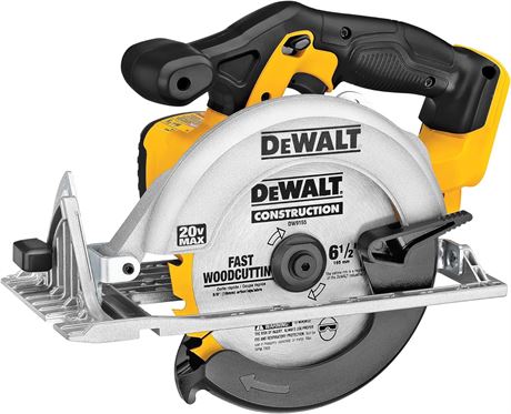 DEWALT 6-1/2-Inch 20V MAX Circular Saw, Tool Only (DCS391B) , Yellow