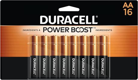 16-Pack Duracell - CopperTop AA Alkaline Batteries - Long Lasting, All-Purpose