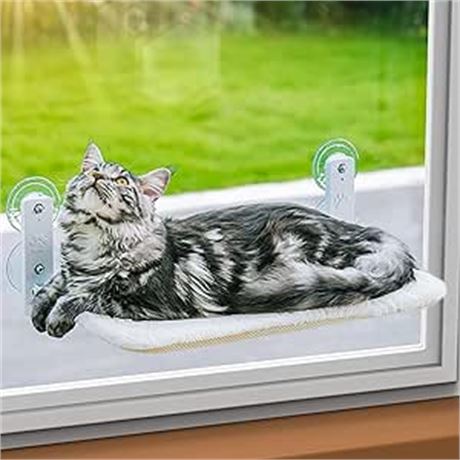 Mewoo Sturdy Cat Window Perch Cat Hammock Seat for Indoor Cats