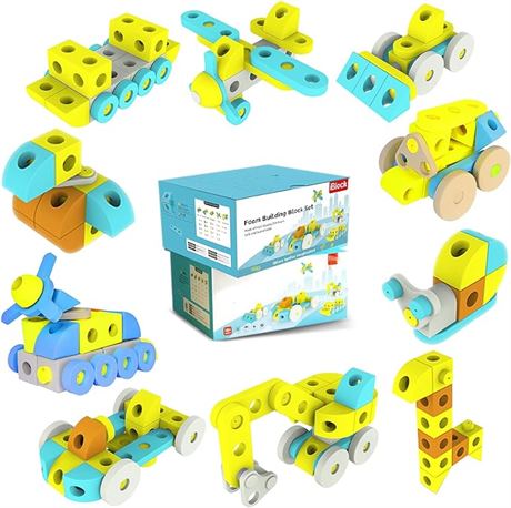 Olexin 3D Magic Foam Blocks, Soft EVA Foam Building Blocks for Toddlers