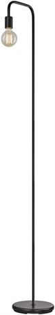 Globe Electric 70" Floor Lamp, Black, Satin Finish, in-Line On/Off Foot Switch