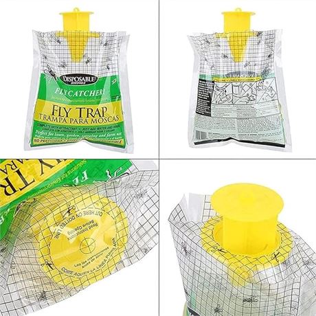 Disposable Fly Insects Trap Bags - 1 Pack