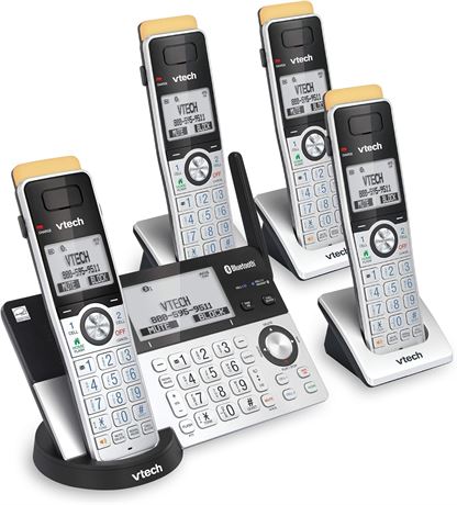 VTECH IS8151-4 Super Long Range 4 Handset Cordless Phone for Home with Answering