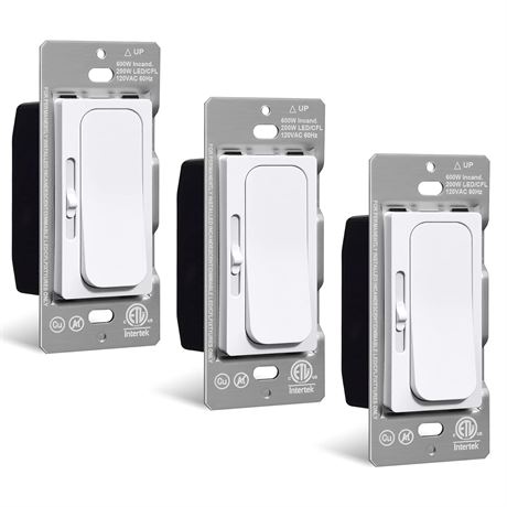 [3 Pack] BESTTEN Super Slim Digital Dimmer Switch