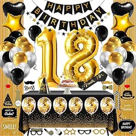 18th Birthday Decorations for Girls or Boys, 18 Birthday Party Supplies Gifts