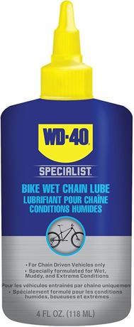 WD-40 Specialist Bike | Wet Chain Lubricant, 118ml | Single Bottle