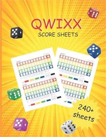 Qwixx Score Sheets: Qwixx Score / Score Cards For Scorekeeping Of Qwixx