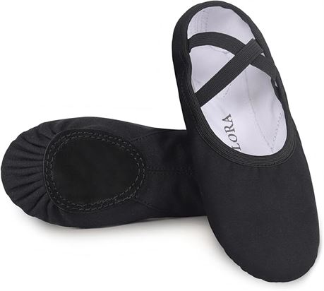 7.5 - OLORA Women's Ballet Shoes Canvas Dance Slippers Yoga Practice Shoes