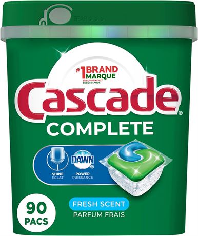 Cascade Dishwasher Detergent Pods, Complete Actionpacs Dishwasher Pods