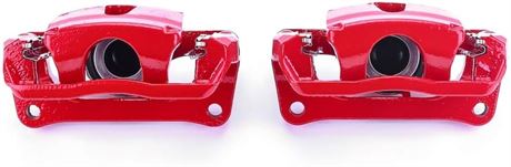 Power Stop S5396 Rear Red Powder Coated Calipers Pair For 2012 2013 2014 F-150