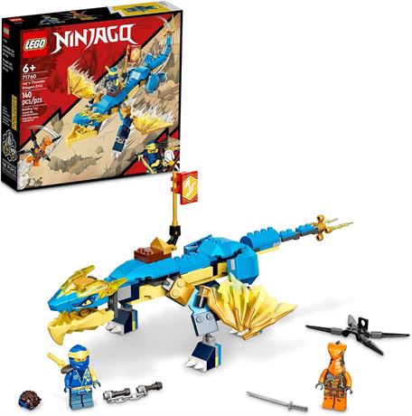 LEGO NINJAGO Jay’s Thunder Dragon EVO 71760 - Toy Figure and Viper Snake Set