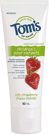TOM'S OF MAINE CHILDREN'S SILLY STRAWBERRY NATURAL FLUORIDE TOOTHPASTE 90 ML